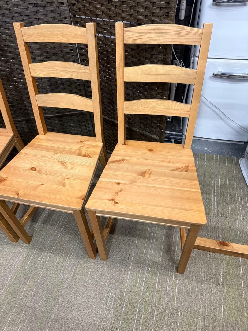 【洗浄消毒作業済】IKEA ダイニングテーブル&チェア4脚　ヨックモック