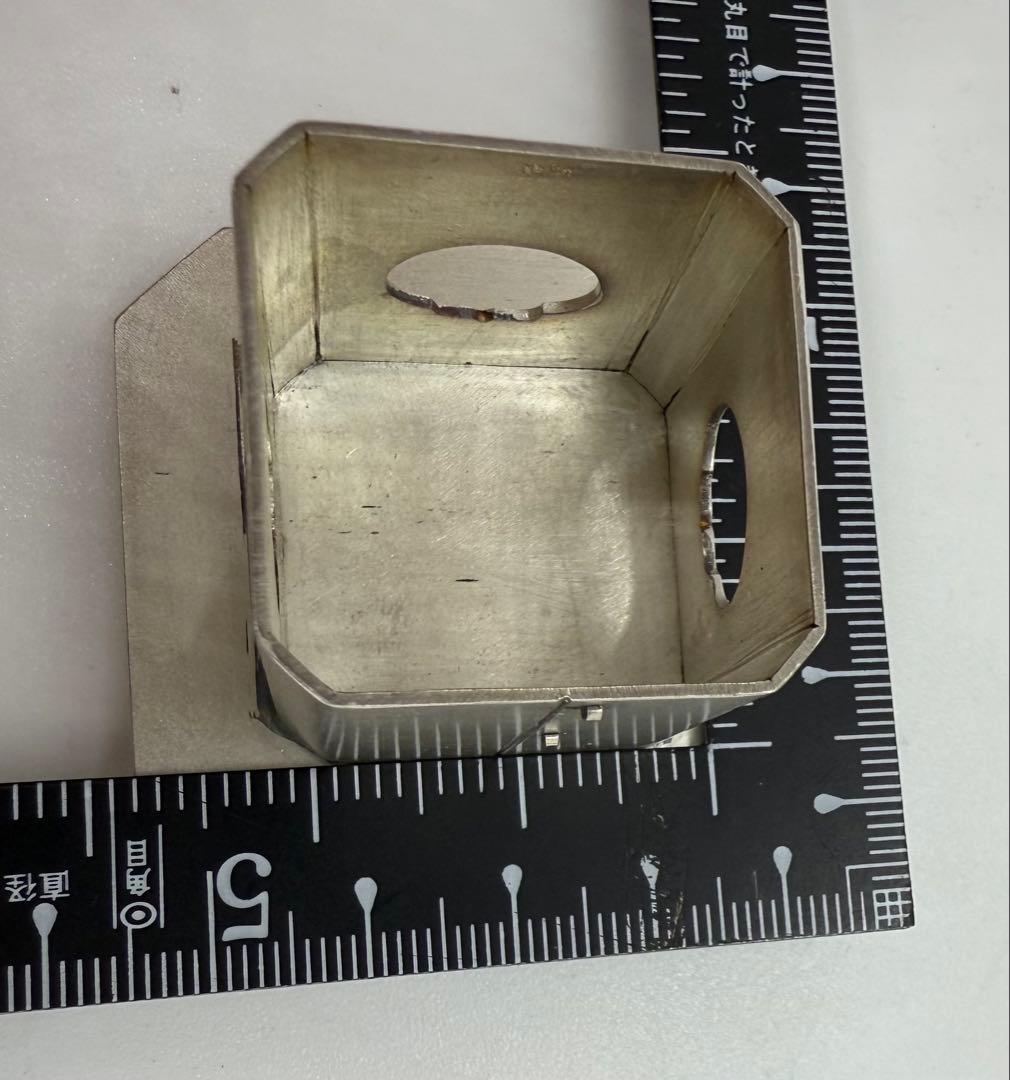 茶道具 純銀製品南鐐 三宅蓮選製　四角形 81g