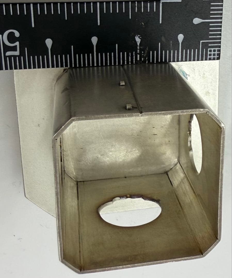 茶道具 純銀製品南鐐 三宅蓮選製　四角形 81g