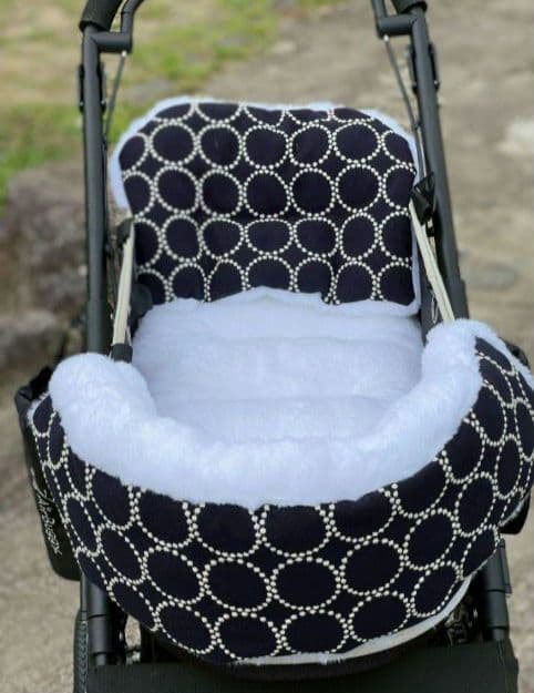 ❤あご乗せクッション❤ペットカートコンフォーター❤インディゴ✕ホワイト