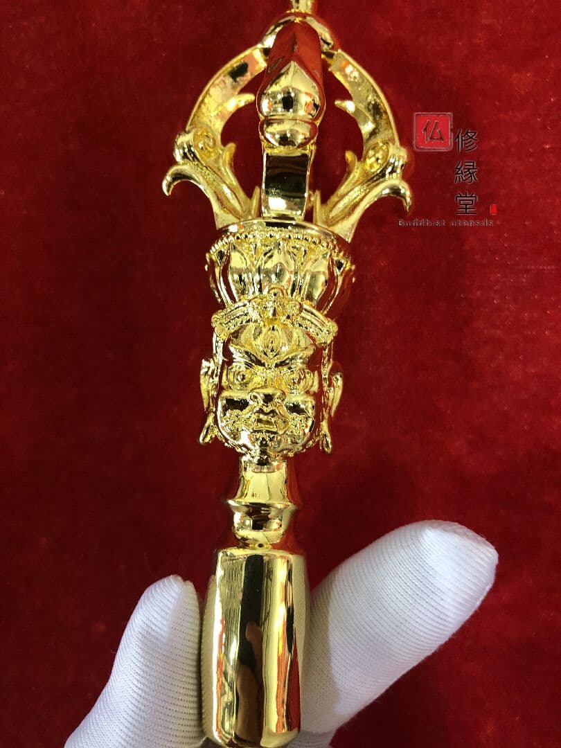 密教法具 法器 川派穢迹 金剛杵 寺院用 真鍮製