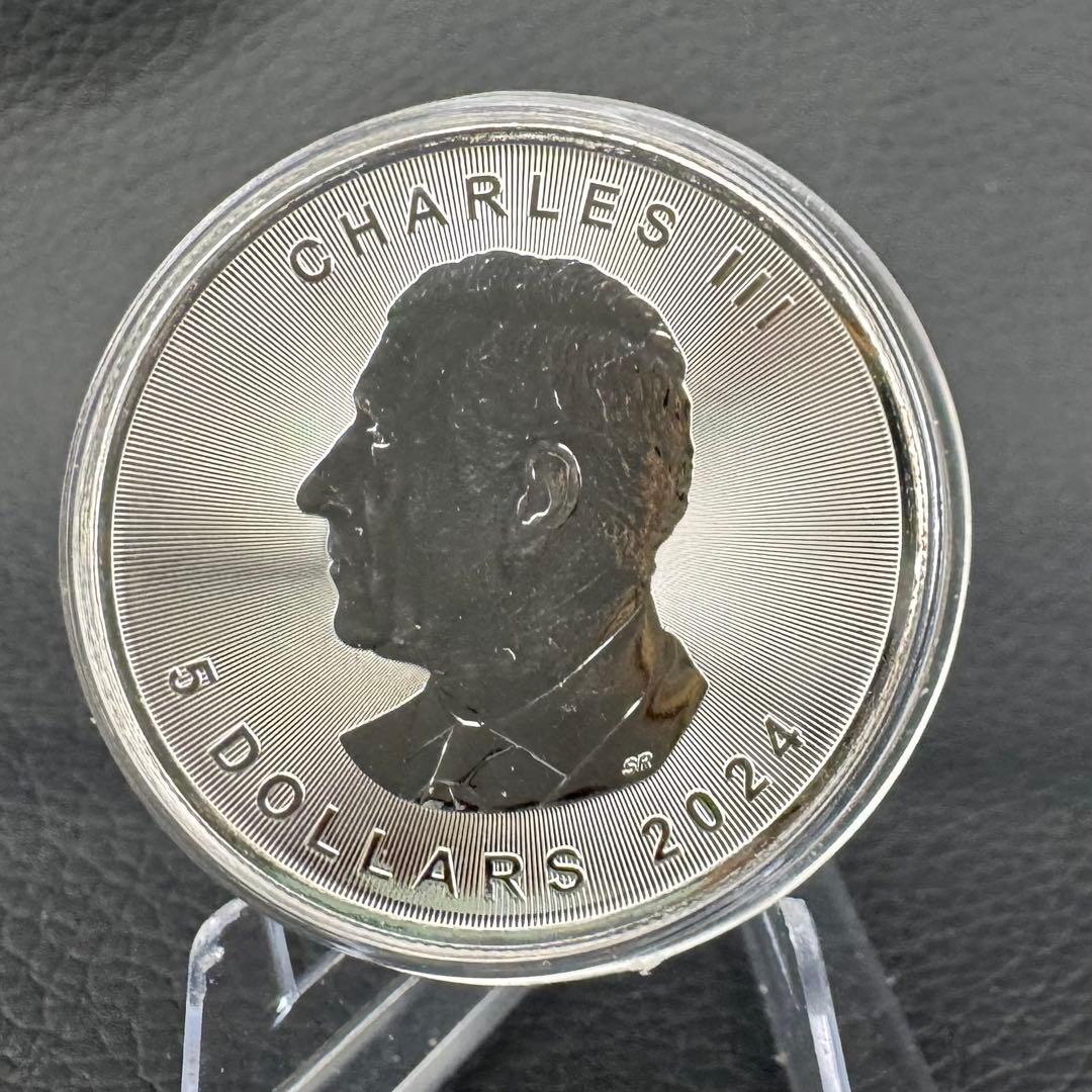 世界100枚限定！ メイプルリーフ 銀貨 カラー ブラックドラゴン 1オンス