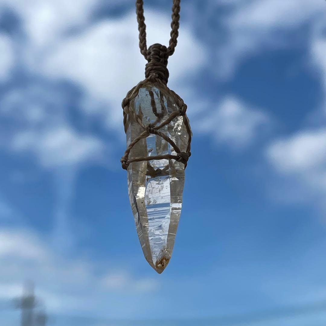 ヒマラヤ水晶 ガネッシュヒマール ＊ マクラメネックレス ペンダント 11