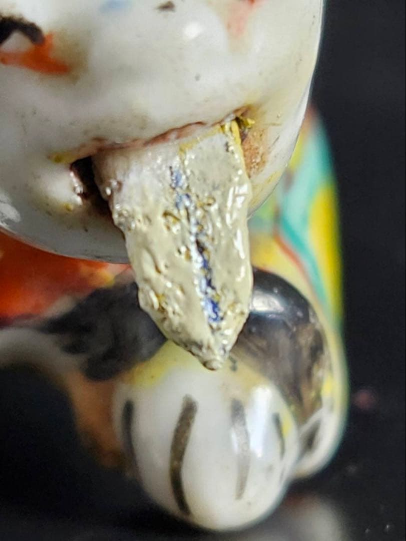 古平戸 唐子 舌出し 首振り 人形 希少 時代物(K-YC456)