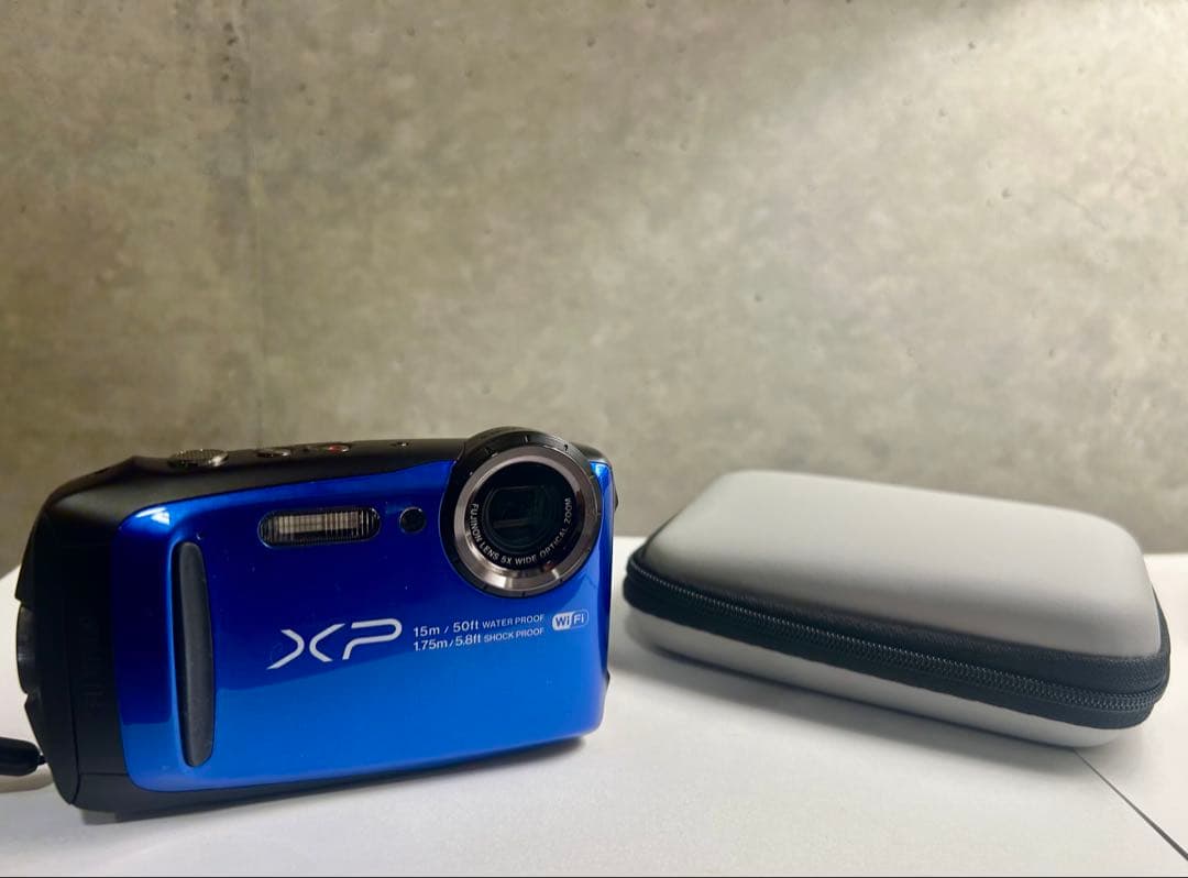 金ちゃんFUJIFILM FINEPIX XP90ブルー防水デジカメ