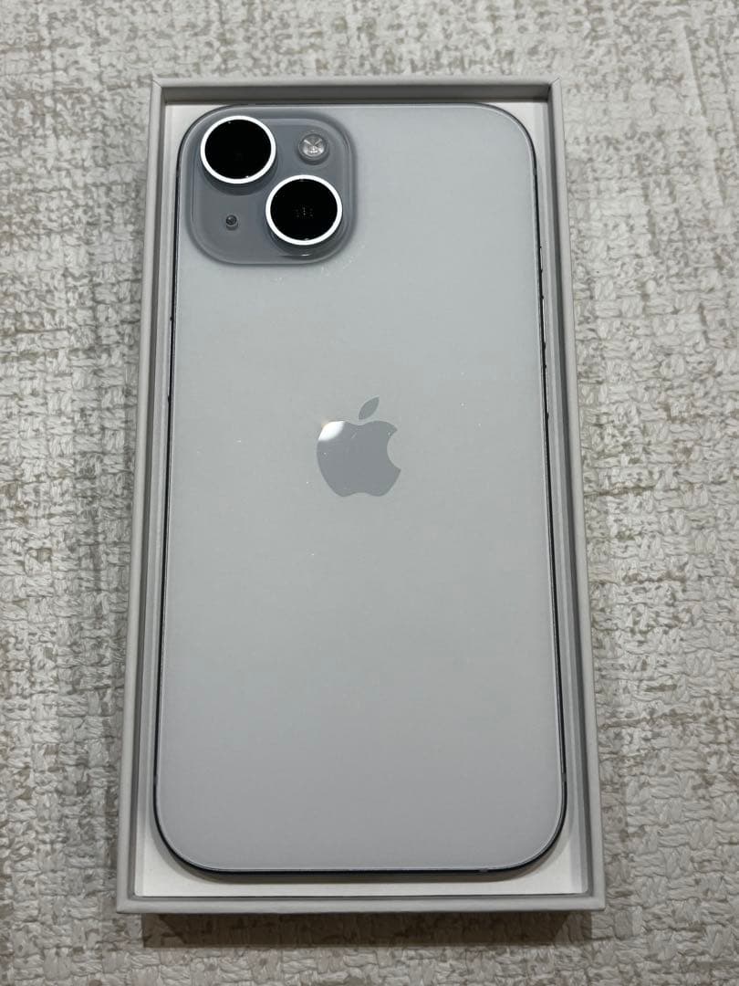 iPhone15 128GB ブルー SIMフリー 箱付 超美品 おまけつき