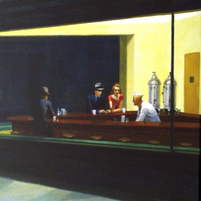 額装済/ナイトホークス1942/エドワードホッパー/インテリア/アート/ポスター