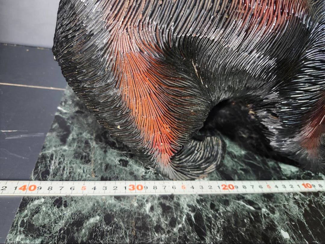 木製熊の置物　木彫りの熊　光峰作