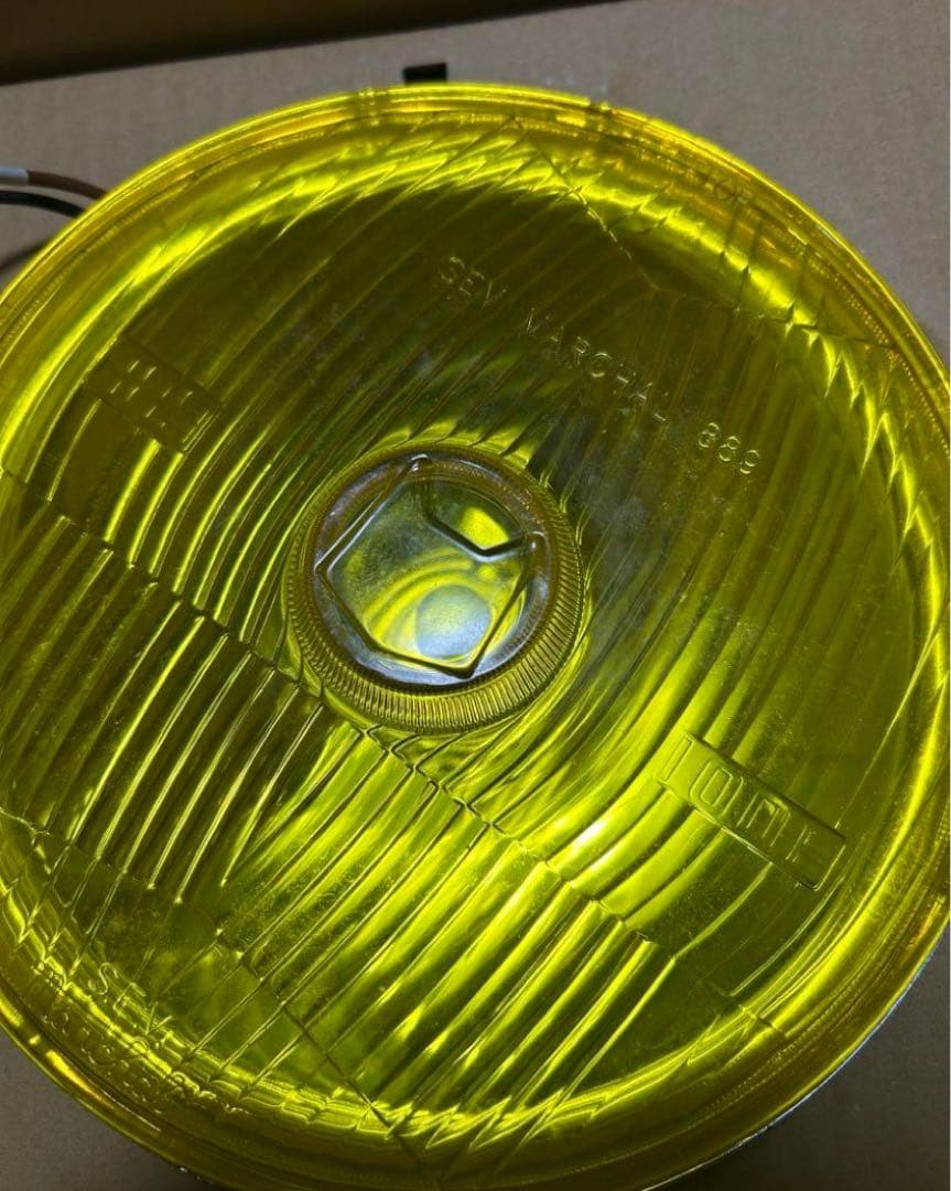 旧車マーシャルヘッドライト889イエローライト イエローレンズ　180パイ