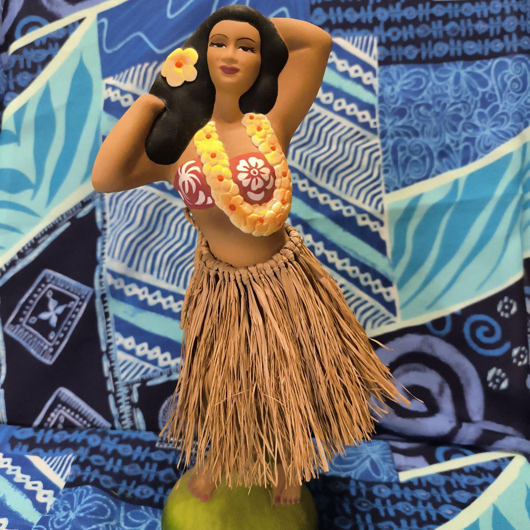 ハワイアン フラダンス 女性像 約30cm　陶器製　メイドインハワイ