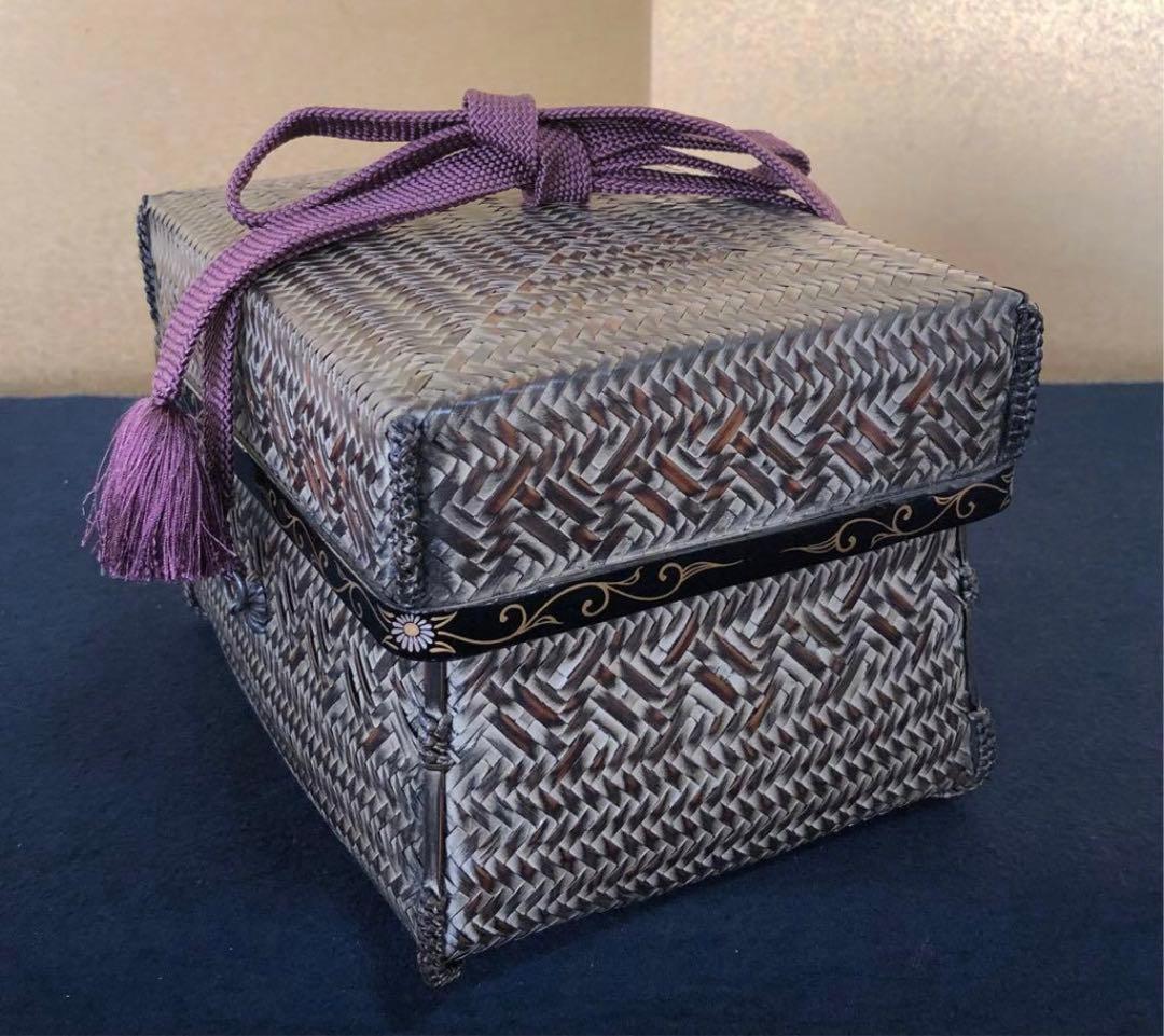 《R》茶道具 蒔絵付 御所籠 在銘 お茶道具付 仕覆付　260120き5