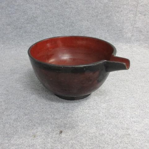 木製ケヤキ刳り貫き片口 [B26959]