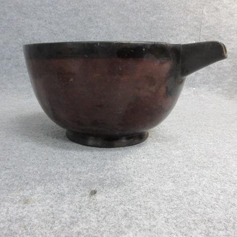 木製ケヤキ刳り貫き片口 [B26959]