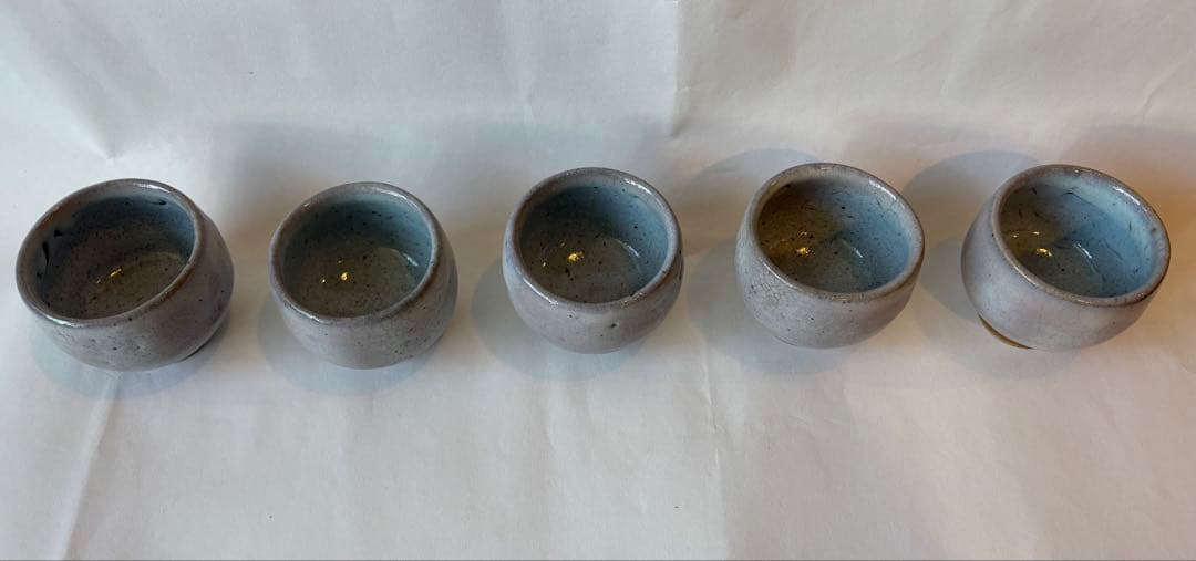 成井恒雄　汲み出し　湯呑み　益子焼　5客　未使用品
