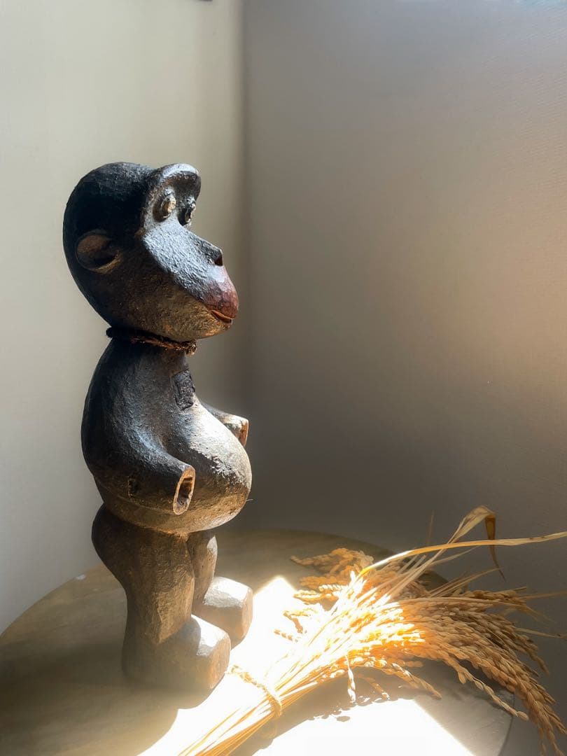 カメルーン ブル族 儀式 猿 木彫り アンティーク