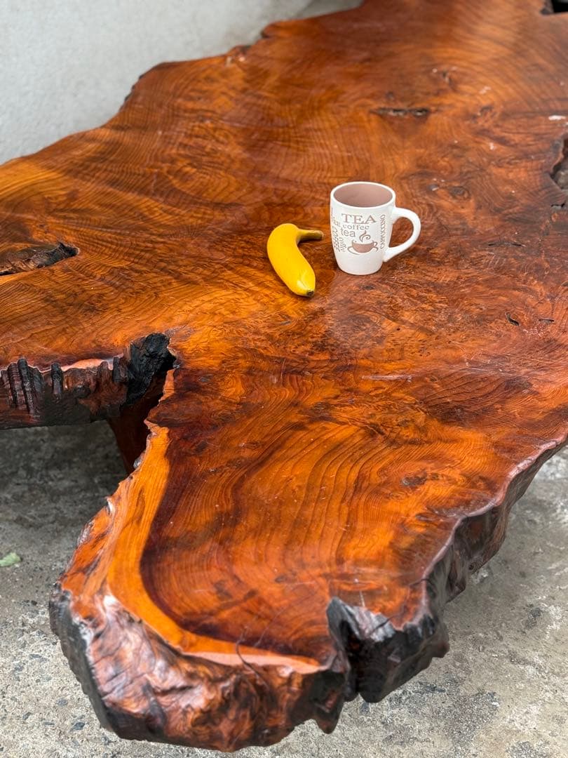 【一枚板】天然Redwoodローテーブル@米国$3900で購入