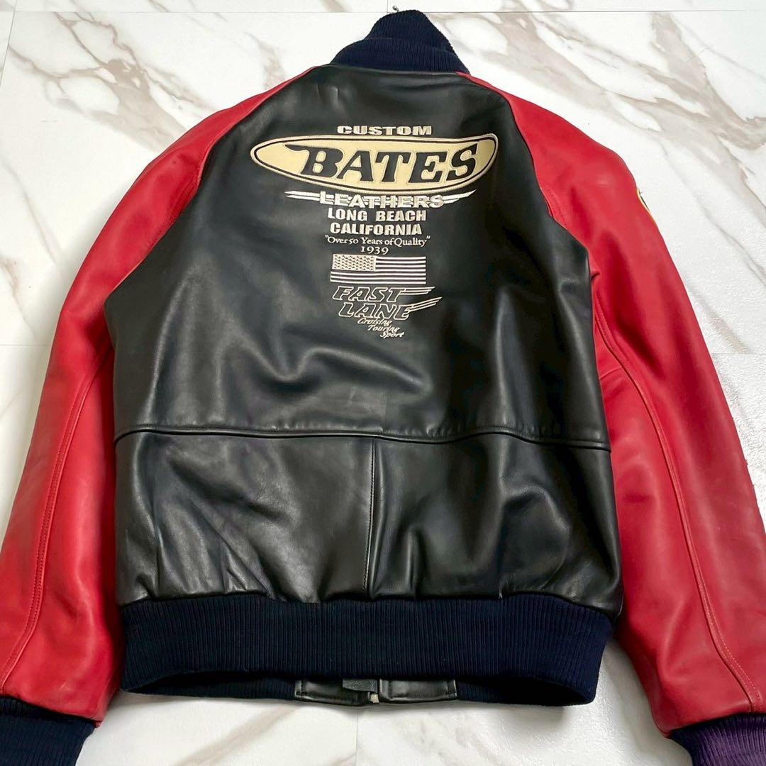 【美品・XL✨】BATES 3way ライダースジャケット ワッペン ライナー
