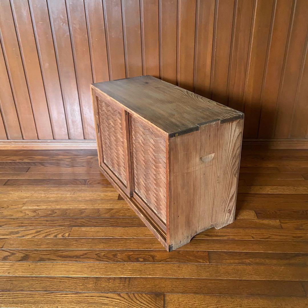 mini様✴︎ 網代編み　時代家具　茶道具棚　アンティーク家具　お茶室に　照明