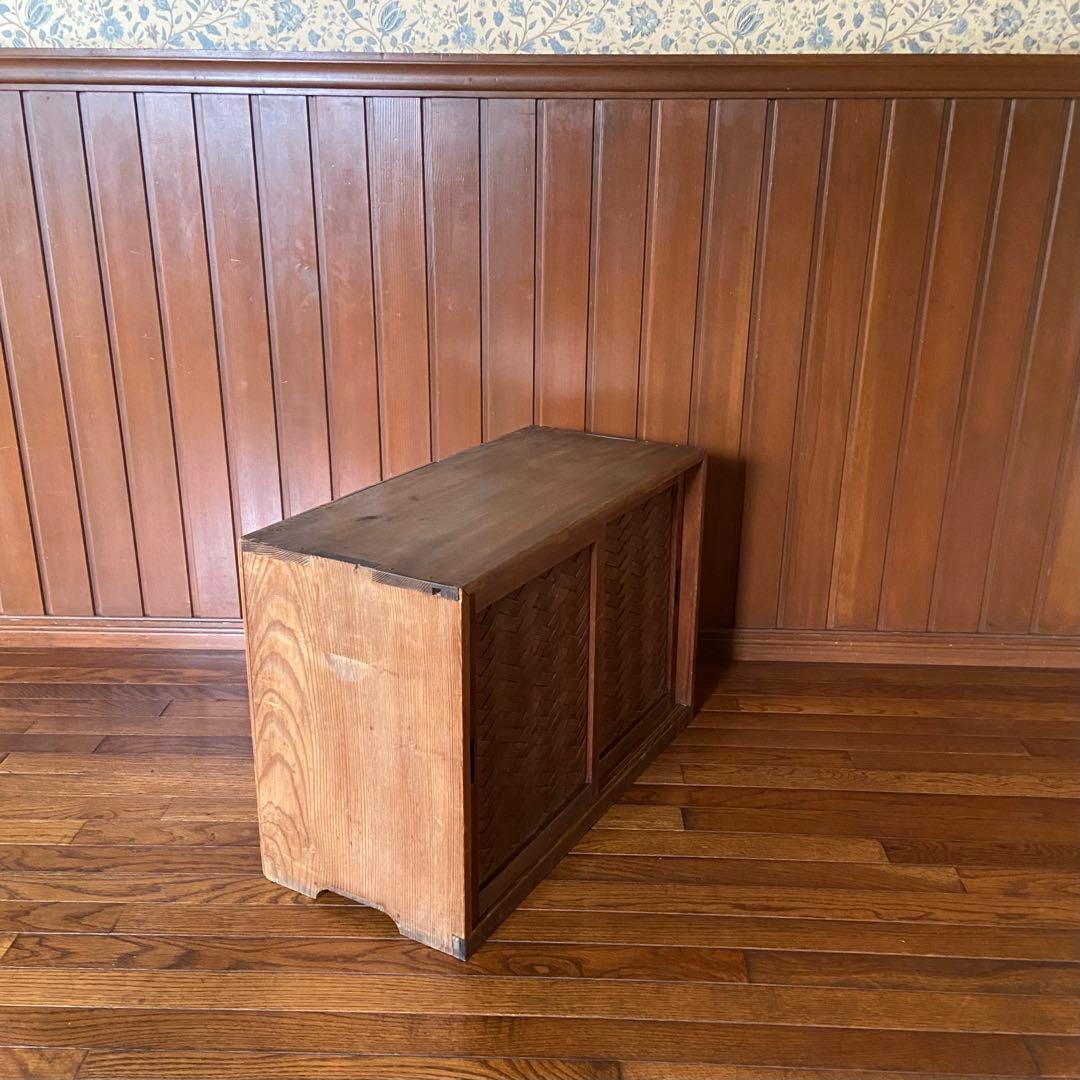 mini様✴︎ 網代編み　時代家具　茶道具棚　アンティーク家具　お茶室に　照明