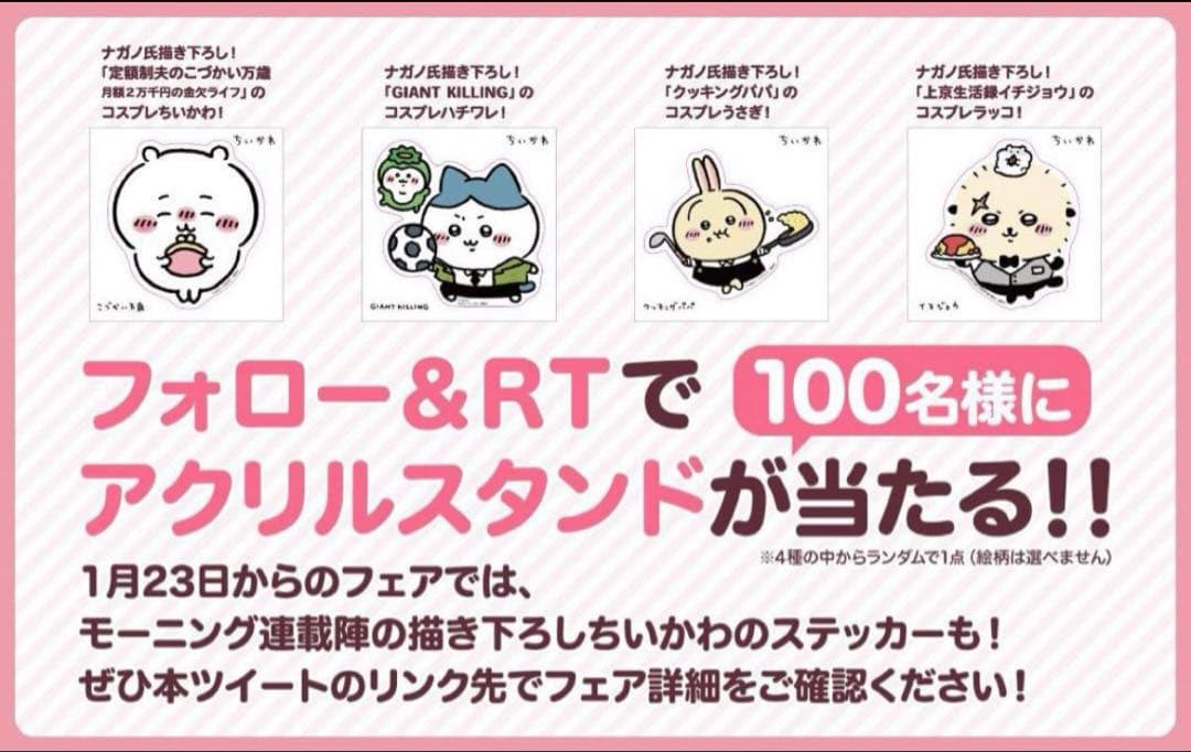 ちいかわ うさぎ モーニング アクリルスタンド【非売品】