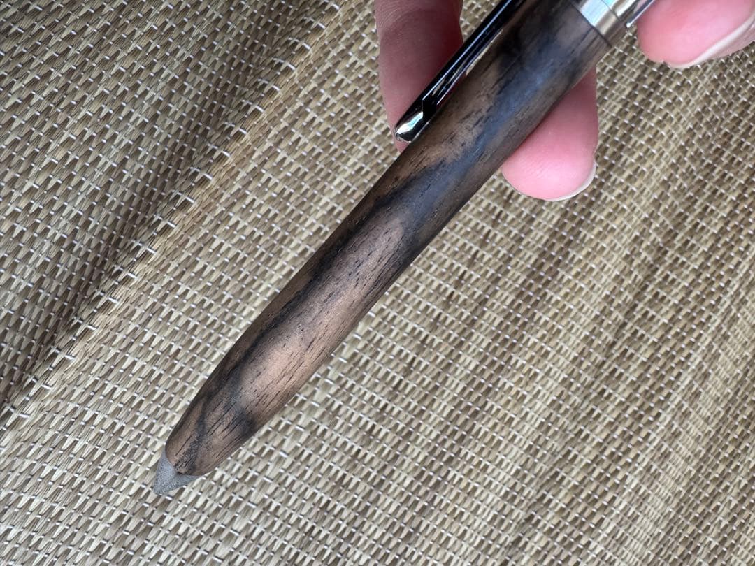 工房楔　黒柿孔雀杢　シャープペン　木軸ペン