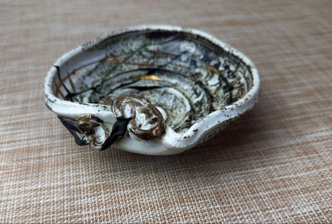 霊芝蘭漢詩　鉢　甚平銘　明治九年　菓子器　茶道具