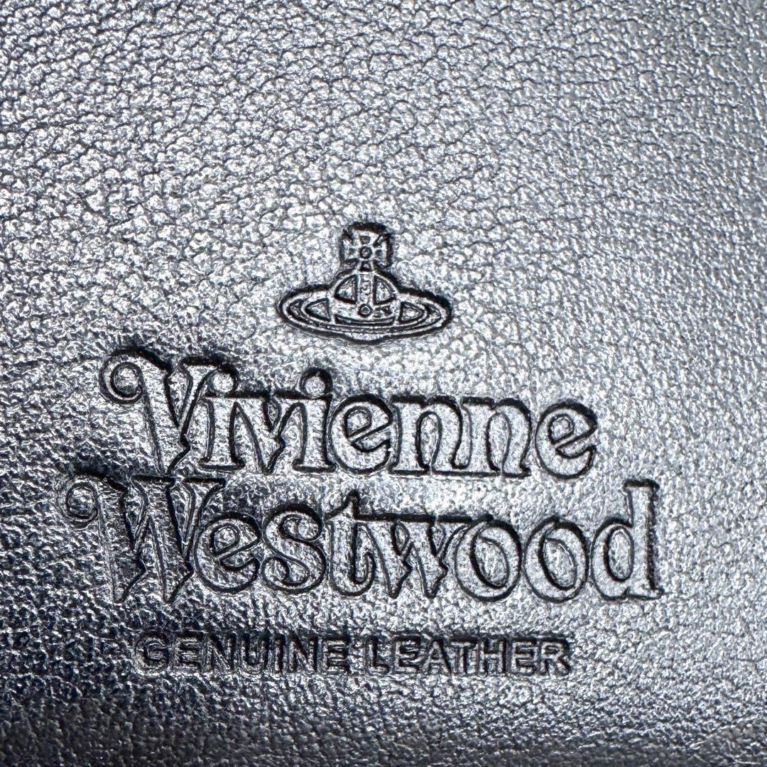 良品✨ヴィヴィアンウエストウッド　三つ折り財布　ヴィッテロムーブ　レザー　黒