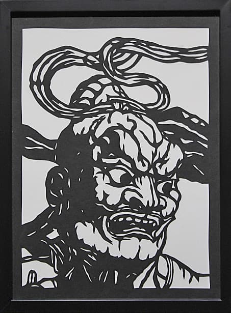 滝平二郎【東大寺南大門（仁王）】 切り絵