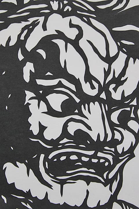 滝平二郎【東大寺南大門（仁王）】 切り絵