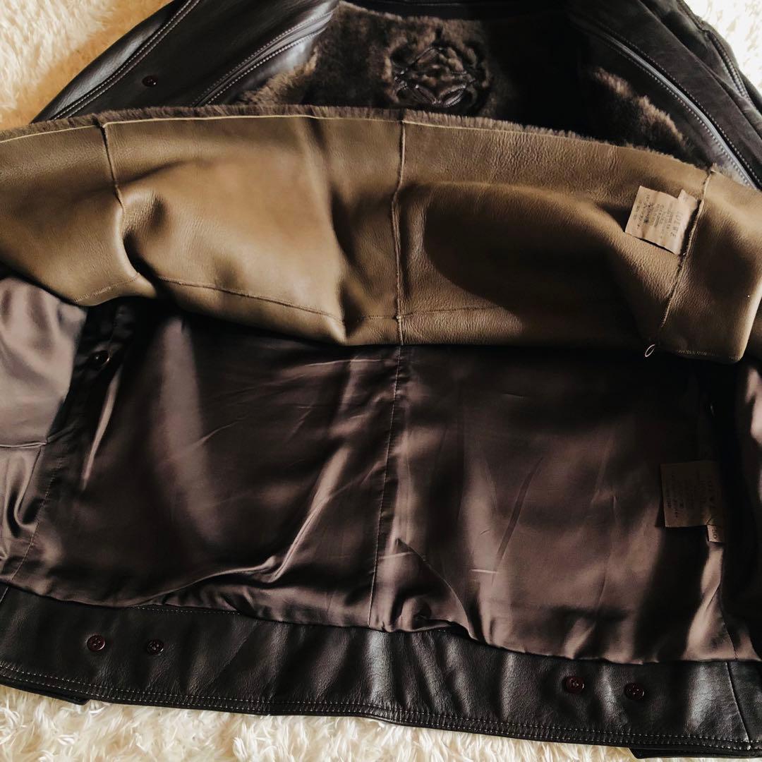 希少モデル✨専用　ロエベ ナッパレザージャケット 羊革 ライナー ブラウン 50