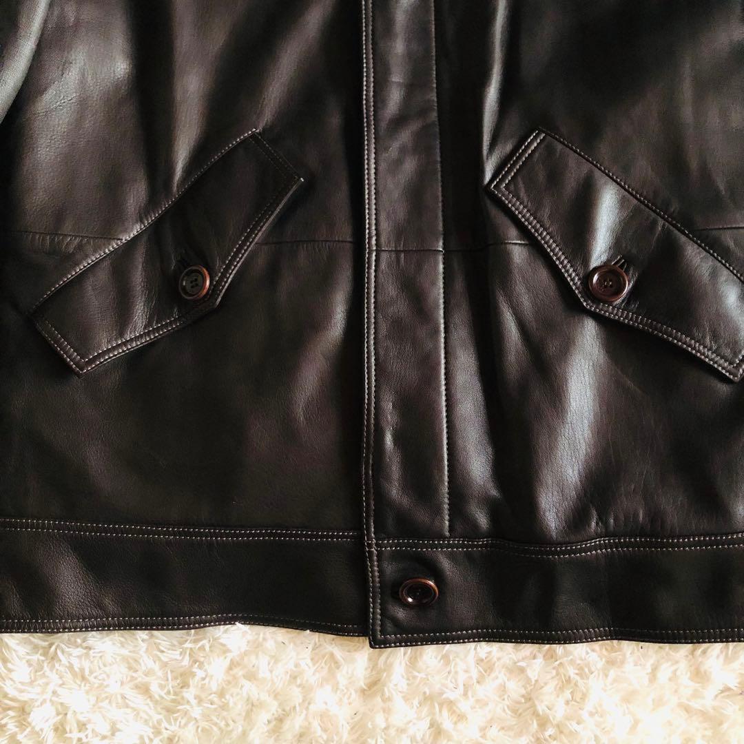 希少モデル✨専用　ロエベ ナッパレザージャケット 羊革 ライナー ブラウン 50
