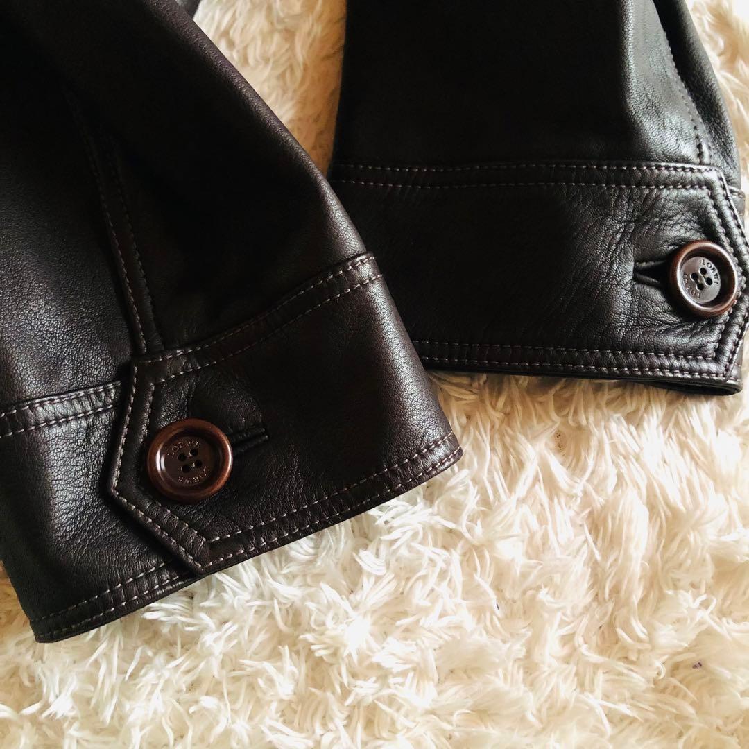 希少モデル✨専用　ロエベ ナッパレザージャケット 羊革 ライナー ブラウン 50