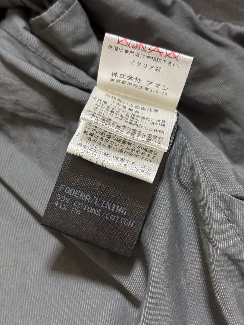 FAKTOR ホースレザー 襟ボア ライダース ホースレザー S BLACK 黒