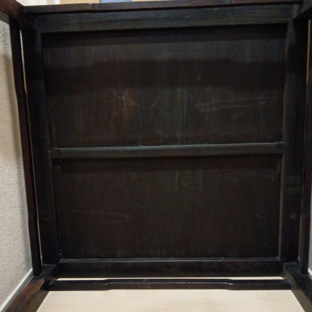 古民家木製座卓 ダークブラウン 正方形