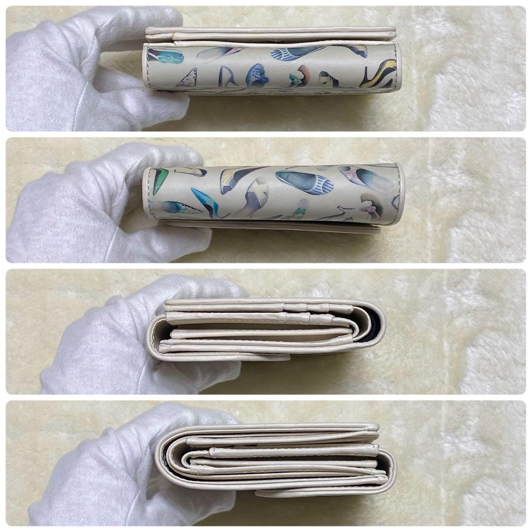 付属品完備❗️新品未使用✨ポールスミス三つ折り財布レザー総柄マルチカラーWホック