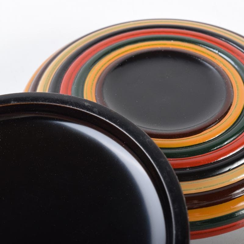 茶道具　日本工芸会正会員　小椋榮一作　独楽香合　共布共箱　V　7026