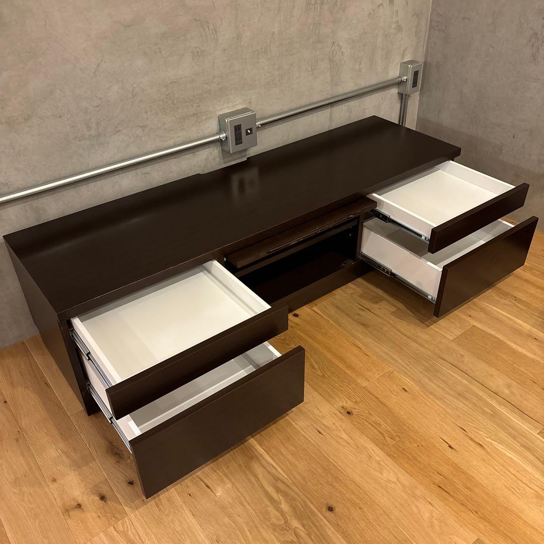 IDC大塚家具◆テレビボード ガラス扉付き 1500 SHIN A