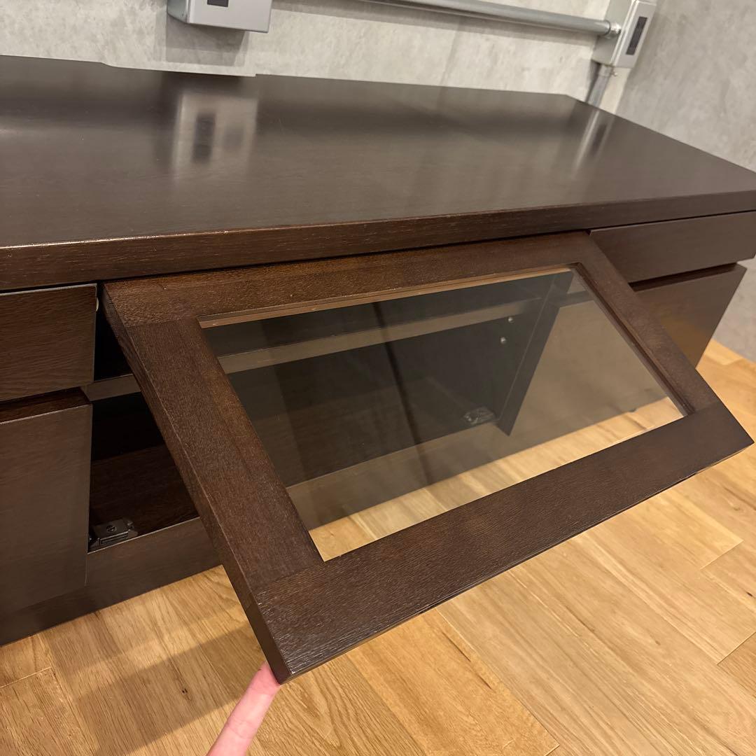 IDC大塚家具◆テレビボード ガラス扉付き 1500 SHIN A