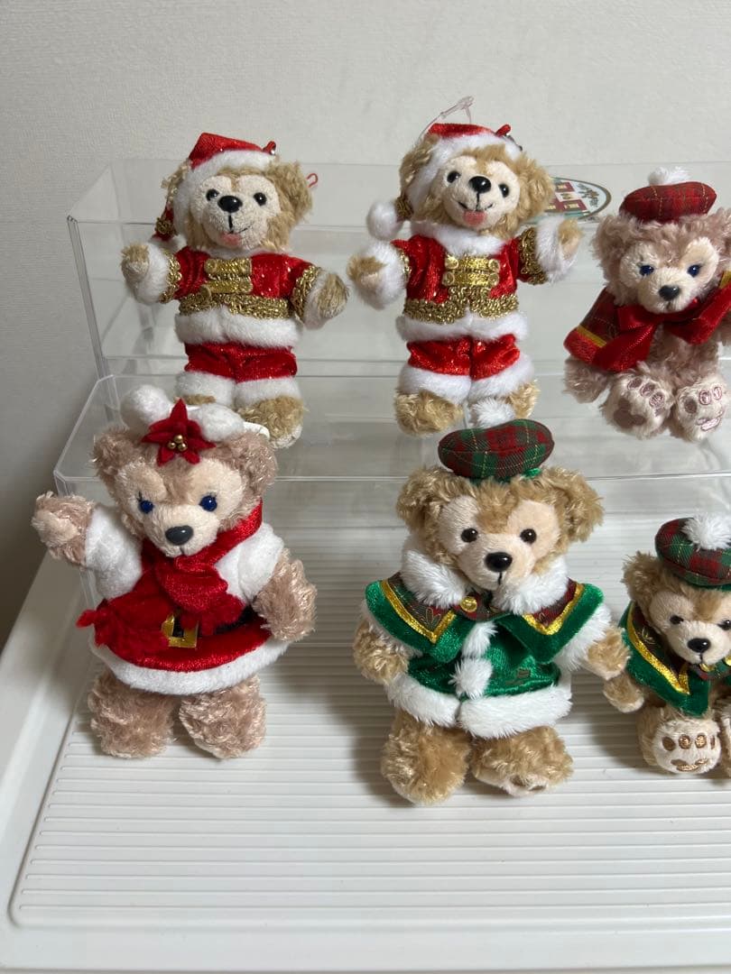 ダッフィー、シェリーメイぬいぐるみバッチ、ストラップ（クリスマス）