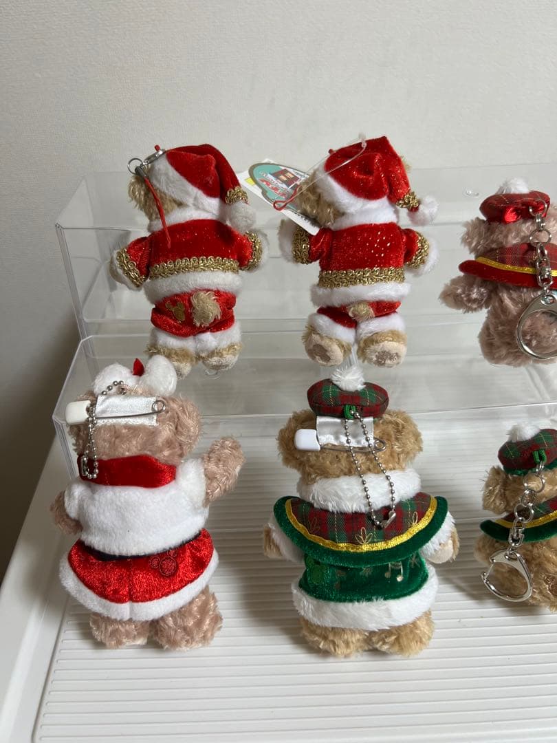 ダッフィー、シェリーメイぬいぐるみバッチ、ストラップ（クリスマス）