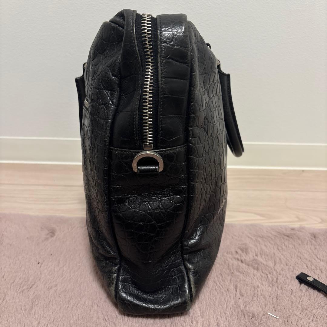 ビジネスバッグ クロコ 黒 サンローラン saint laurent ブラック