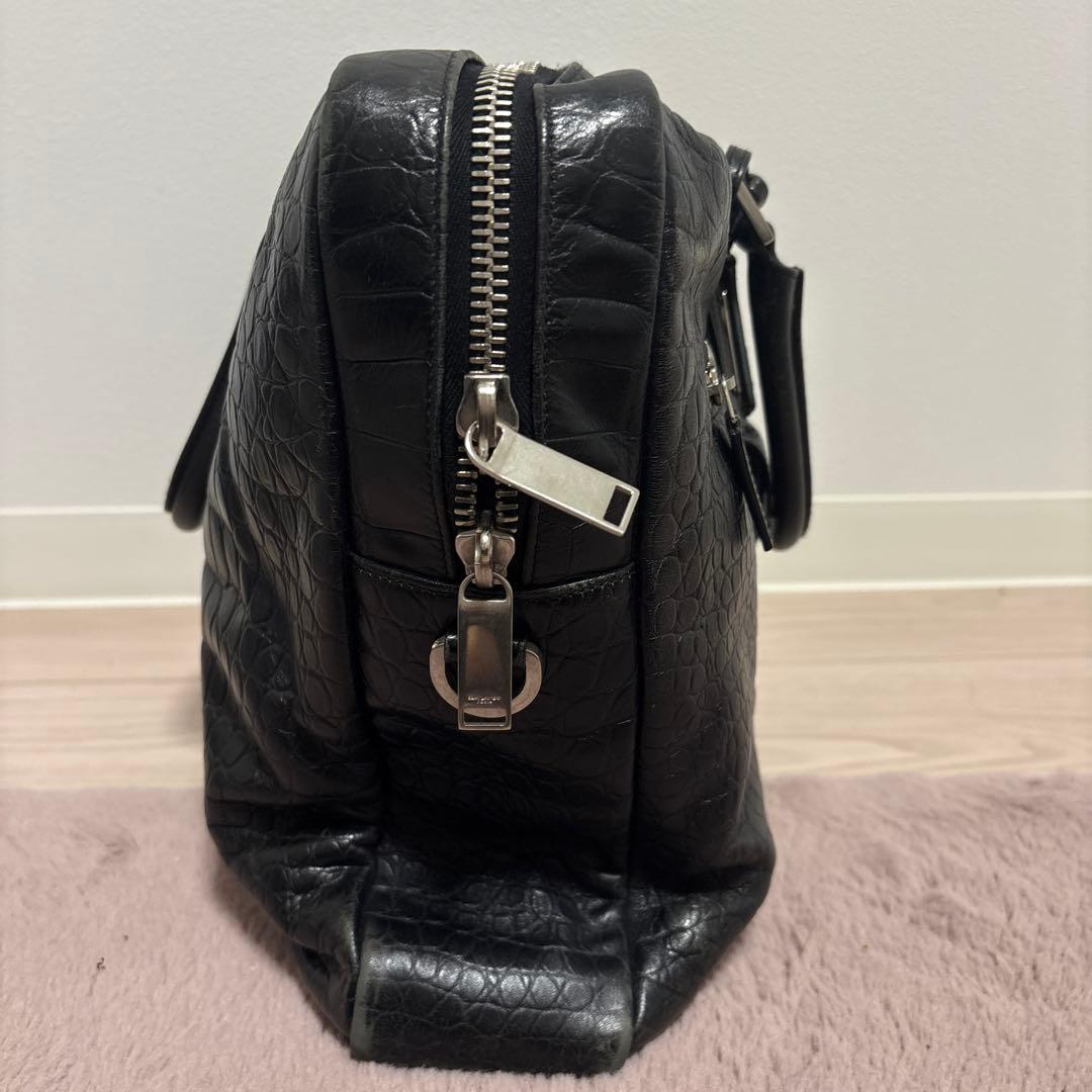 ビジネスバッグ クロコ 黒 サンローラン saint laurent ブラック