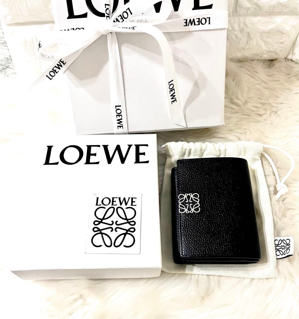 【にべ子】LOEWE ロエベ トライフォールド 三つ折り財布 箱・巾着付き