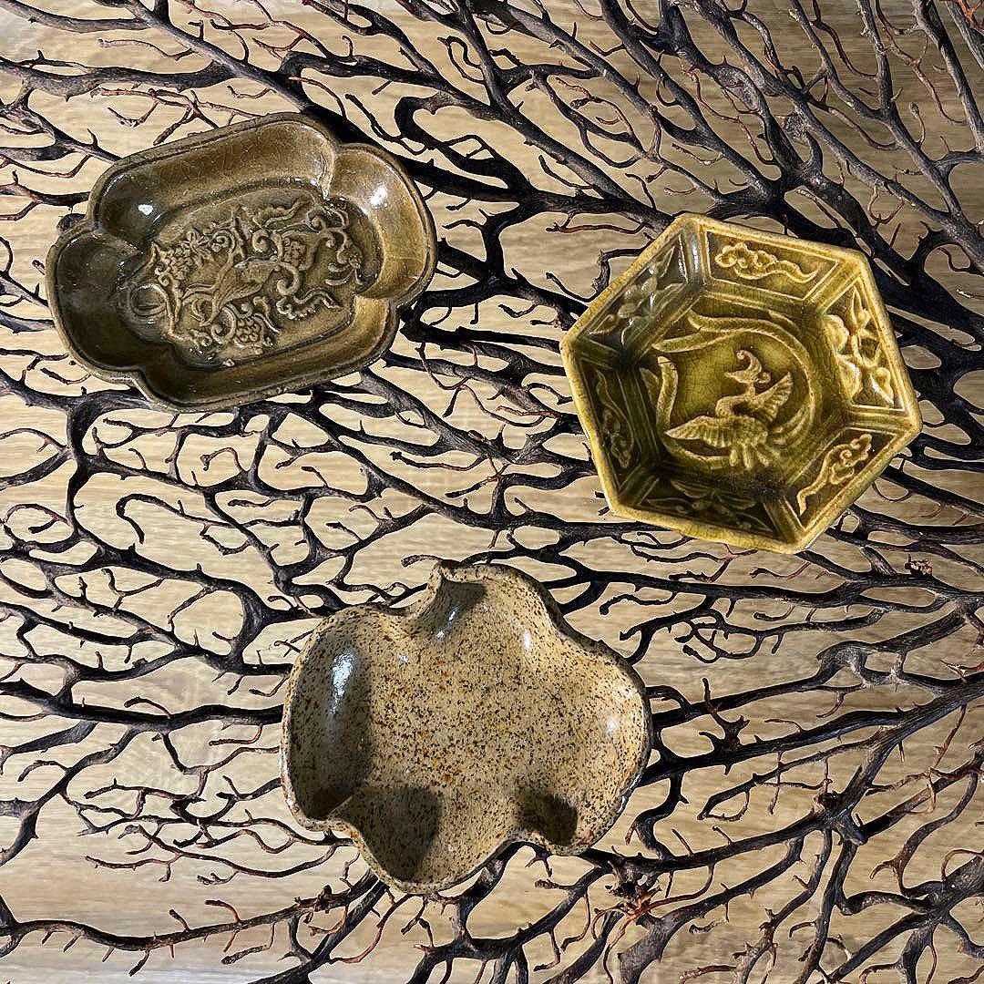 骨董　古陶　希少 まひこ 舞子焼　千鳥型　豆皿　小皿　茶道具　１客限り