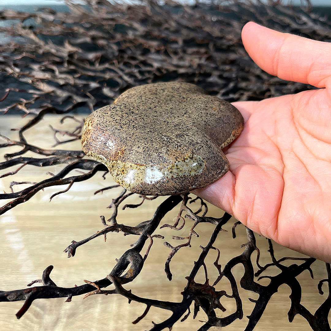骨董　古陶　希少 まひこ 舞子焼　千鳥型　豆皿　小皿　茶道具　１客限り