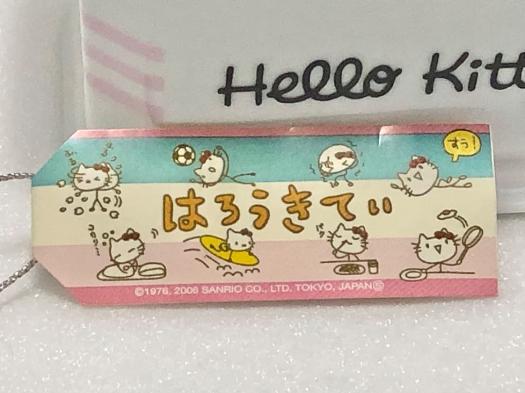 ハローキティ Hello Kitty 棒バージョン 根付ストラップ