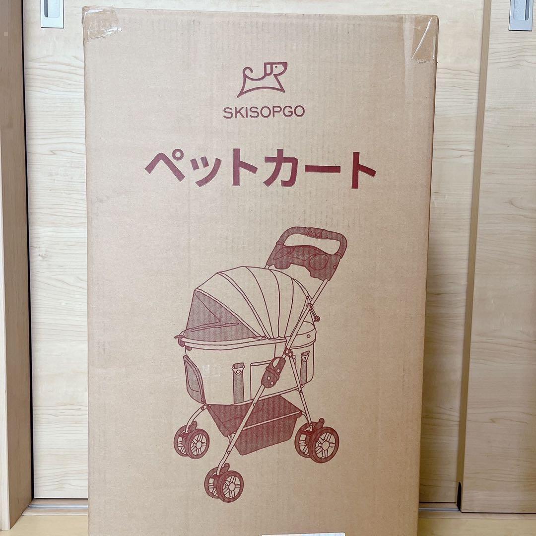 ペットカート 2WAY 4輪360°回転 折りたたみ 猫犬兼用 軽量コンパクト