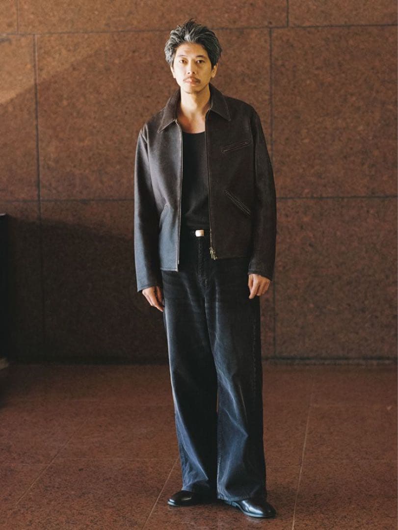 LIDMN VINTAGE WASHED LEATHER ZIP Sサイズ