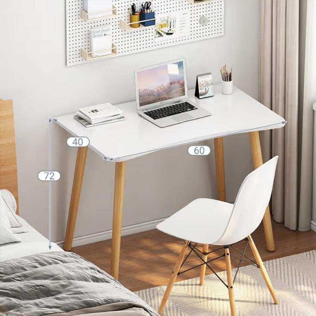 新生活応援⭐パソコンデスク 勉強机 ホワイト 60cmX40cmX72cm 組立