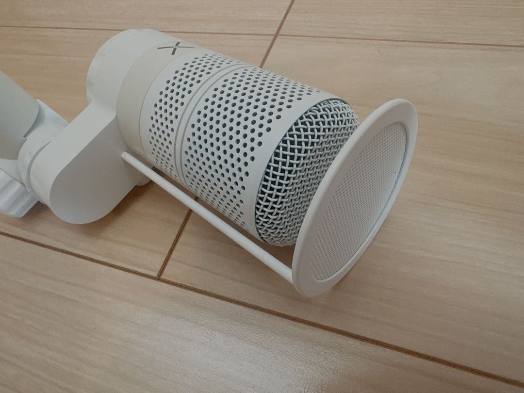 【まとめ売り】白マイク・オーディオミキサー・マイクアーム・ケーブルセット